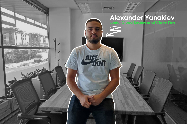 photo of alexander yanakiev a telerik academy alpha graduate now a junior cloud engineer at cleverpine